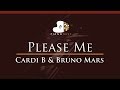 Cardi B & Bruno Mars - Please Me - HIGHER Key (Piano Karaoke / Sing Along)
