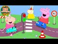 Peppa Pig Drives A TOY Electric Car Adventure Little Car Centre Cartoon For Kids 18 Minutes