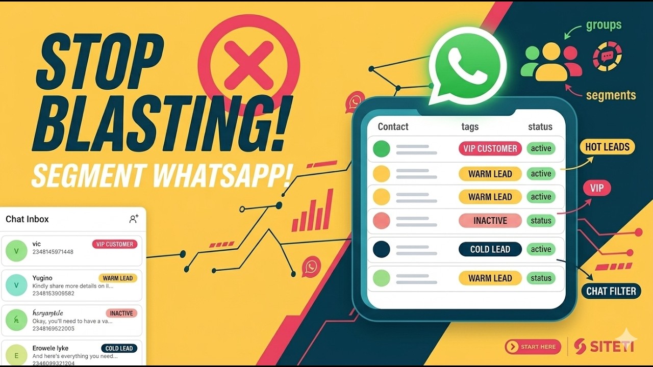 How to Segment WhatsApp Contacts in Siteti 👥