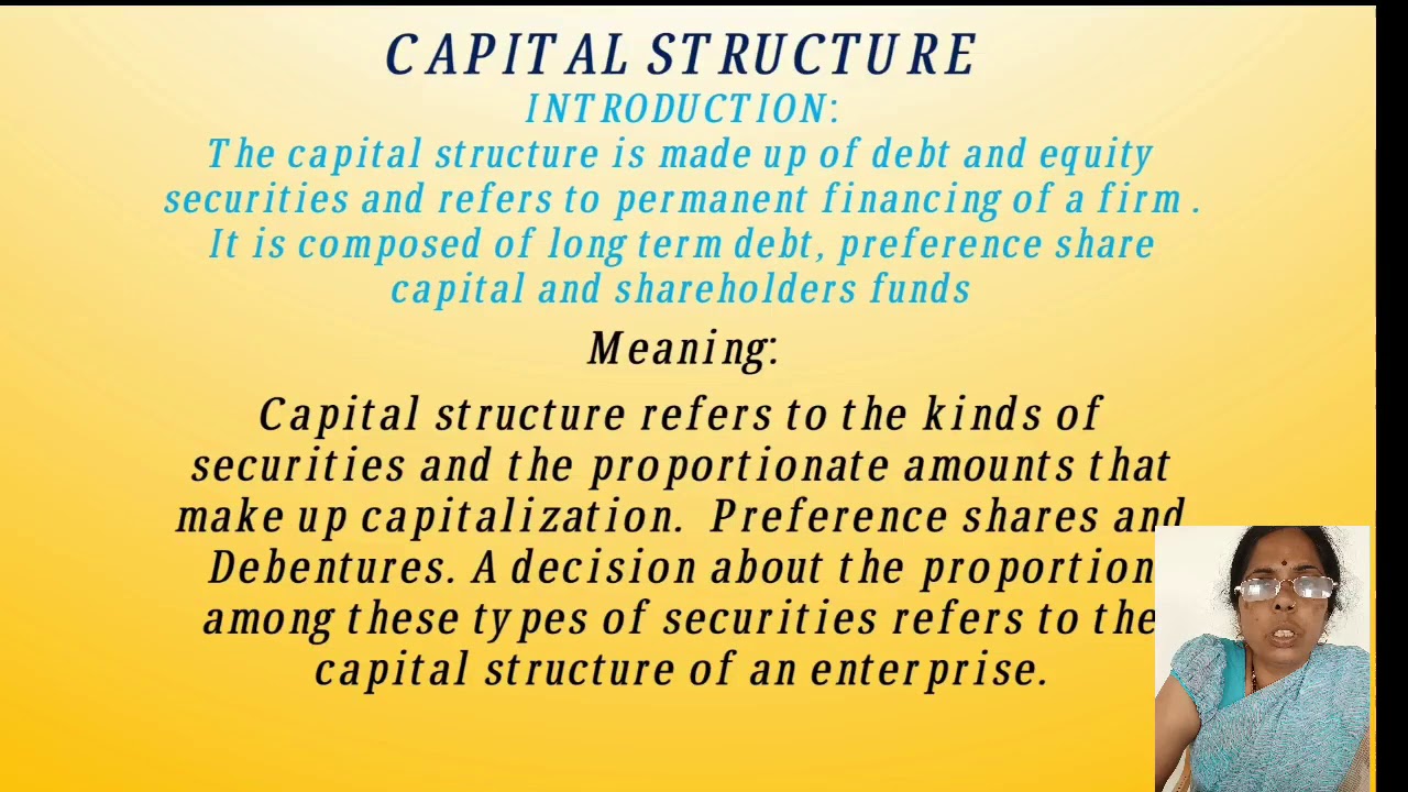 Financial management introduction meaning of capital structure SESSION 39