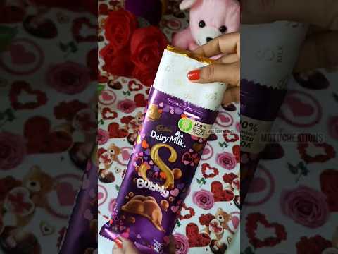 ❤ Valentine's chocolate 🍫 unboxing | Dairy Milk Silk Bubbly 😋 #shorts #viral #chocolate #love