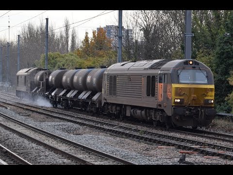 (HD) Colas Rail 67023+67027 at Mill Hill Broadway & Cricklewood working 3J93 MML RHTT 6/12/18