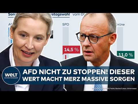 DEUTSCHLAND: Neuer Umfrage-Rekord! AFD nicht zu stoppen! Dieser Wert macht Merz Sorgen