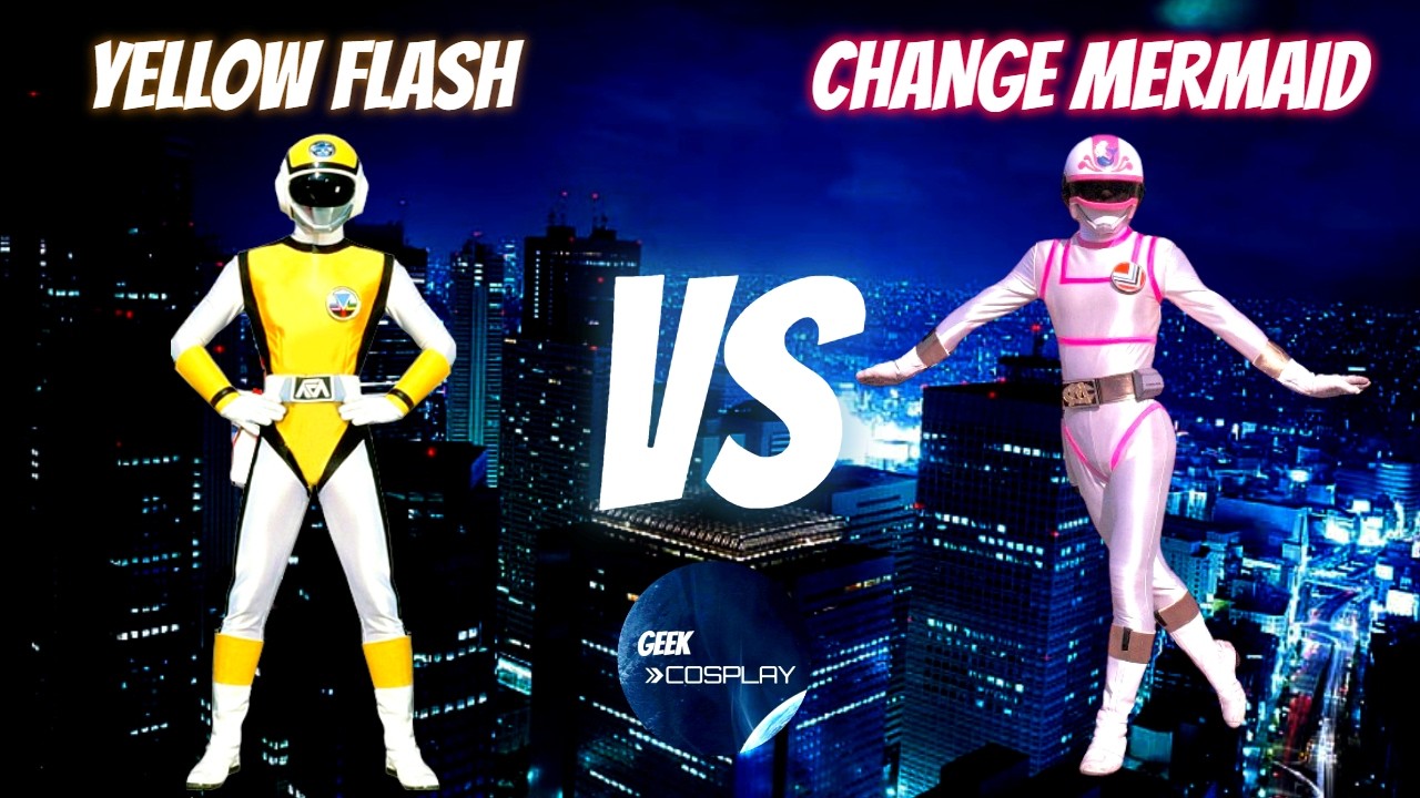 Quem Vence A Super  Batalha Tokusatsu? Change Mermaid VS Yellow Flash