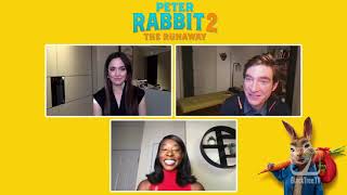 Rose Byrne and Domhnall Gleeson interview for Peter Rabbit2 video