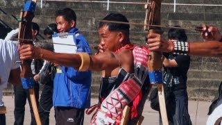 Morung of Zeliang tribe and the archery competition 