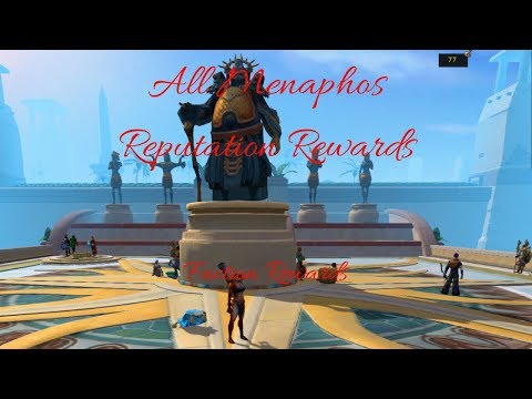Menaphos Faction Reputation Rewards- Carpets, and armours sets and titles ohh my