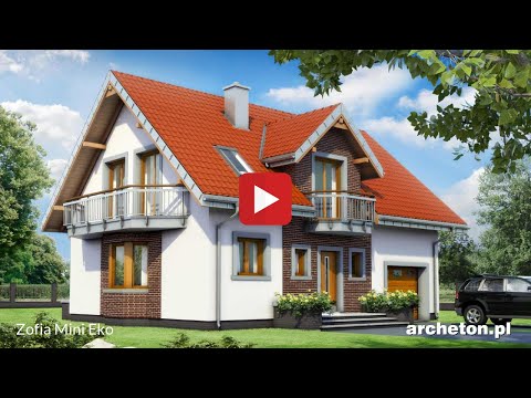 Projekt domu Zofia Mini Eko - archeton.pl - z użytkowym poddaszem 161,7 m2