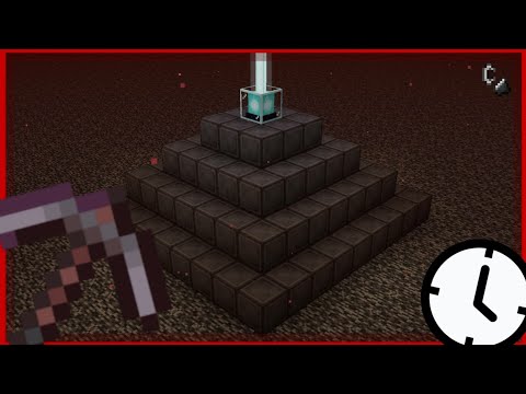 Timelapse quebrando beacon de netherite