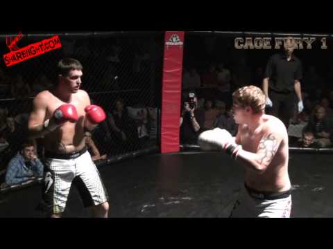 Caged Fury 1   Adam Halfield VS Disco Dave Lowes K1 Cage Fury Championship SHAREFIGHT COM