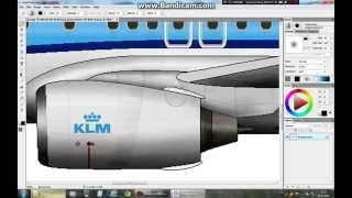 TIMELAPSE: Painting the KLM 737-8 on MS paint - artweaver!