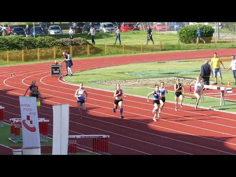 100m juniorke, kvalifikacije, Mia Wild 12.66