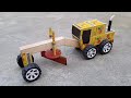 How To Make Motor Grader From Matchbox At Home Matchbox Craft