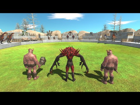 SCOURGE with 2× OGRE LORD vs 2× MINI BOSS with A BOSS - Animal Revolt Battle Simulator ARBS
