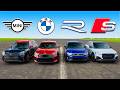 300hp SUVs: MINI v BMW v VW v Audi DRAG RACE