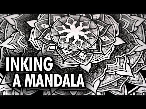 Relaxing Pentagram Mandala Drawing Process