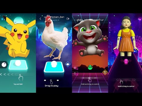 Pikachu - Chicken Song - Talking Tom - Squid Game