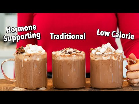 THE BEST HEALTHY HOT CHOCOLATE (3 ways!) | dairy free & low carb option