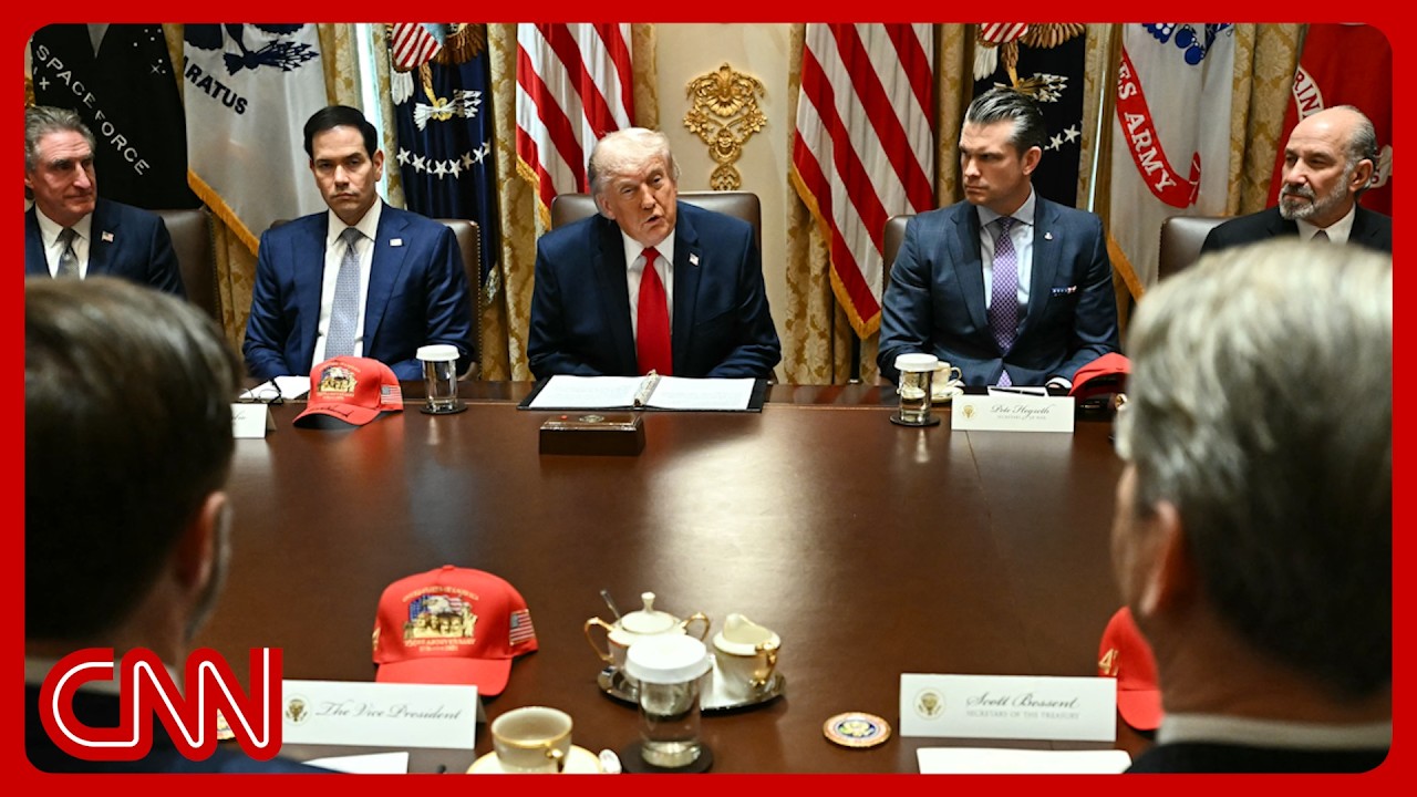 Live: Trump holds cabinet meeting as Iran threatens retaliation