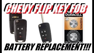 2010-2020 Chevrolet Flip Key Fob Battery Replacement Impala Cruze Camaro Malibu Sonic Spark SS