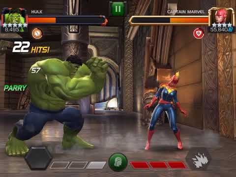 Marvel Contest of Champions: 5 Star Rank 4 Hulk vs RoL Captain Marvel