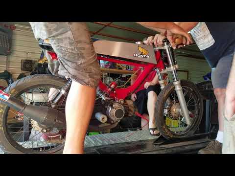 Honda hobbit Athena w black pipe dyno