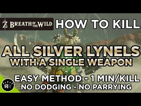 Zelda: Breath of the Wild -  KILL ALL SILVER LYNELS WITH A SINGLE WEAPON - (1 MIN/KILL)