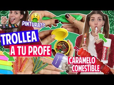 TRUCOS para TROLLEAR a tu PROFESOR ¡ÚTILES ESCOLARES COMESTIBLES!│ Magic Armarium