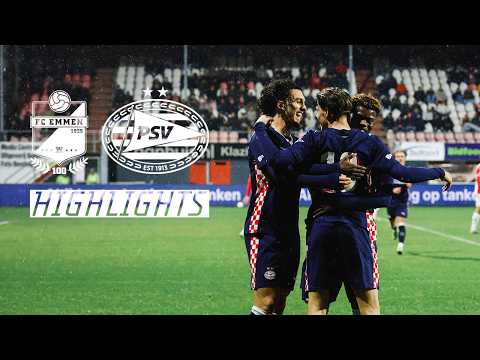 Highlights | Jong PSV scoort drie keer in de uitwedstrijd tegen FC Emmen! 👏