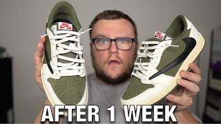 I Wore the TRAVIS SCOTT JORDAN 1 LOW MEDIUM OLIVE Everyday for a WEEK! Here is What Happened!