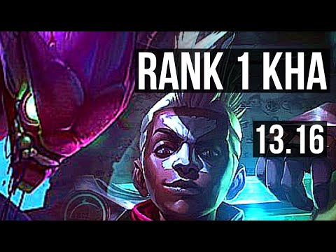 KHA'ZIX vs EKKO (JNG) | Rank 1 Kha, Rank 5, 11/1/6, Quadra, Legendary | TR Challenger | 13.16