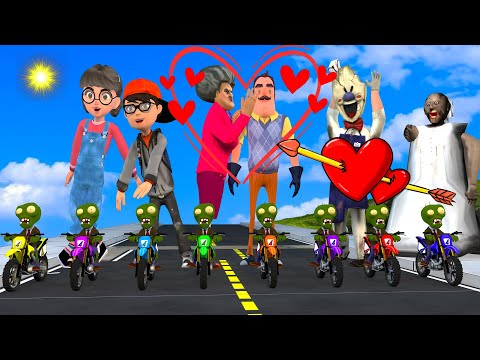 Scary Teacher 3D Zombie GTA 5 - Tani hate Ice Scream(Part 2) - Unequal Racing And The End