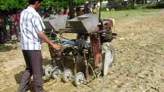 preview picture of video 'power tiller seed drill Bangladesh'
