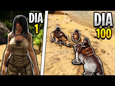Sobrevivi 100 dias no Ark Survival Evolved em Trio! @ExploradorPreguicoso @Skyvitor