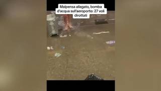 Maltempo, allagato l'aeroporto di Malpensa