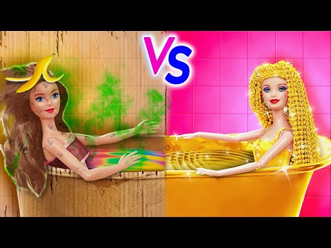 POBRE vs RICA BARBIE MAKEOVER 💕 Transformação Extrema de Beleza & Mini DIYs por YOWZA