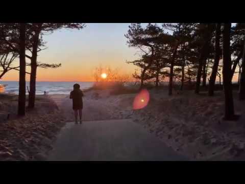 Lithuanian sand dunes and the beach 2020 spring