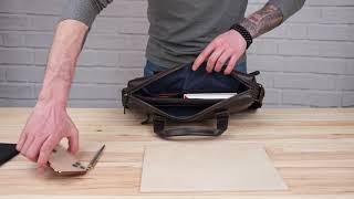 Сумка чоловіча SHVIGEL 11138 шкіряна коричнева