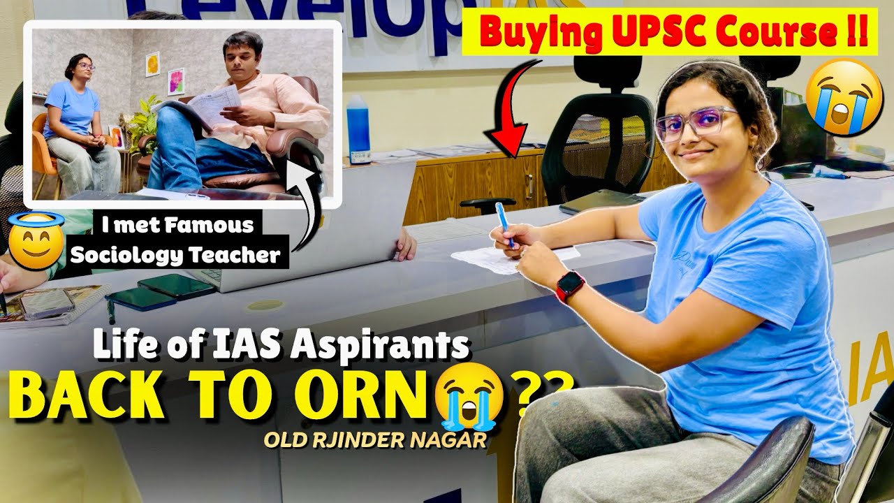 Taking Admission in UPSC Coaching😭📚 | Day in Old Rajinder Nagar😍 | Sociology Optional  