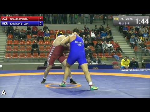 BRONZE FS - 125 kg: Ali MAGOMEDABIROV (AZE) df. Danylo KARTAVYI (UKR), 8-1