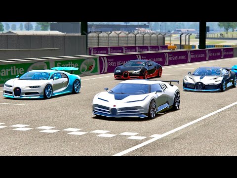 Bugatti Centodieci vs Bugatti Supercars - Le Mans 24h with CRASH