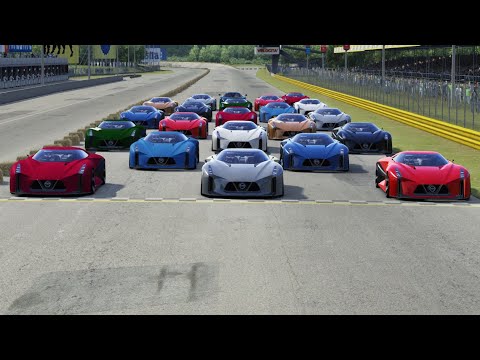 Koenigegg Regera vs Nissan Concept 2020 Vision GT  at Monza Full Course