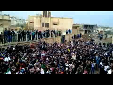 مظاهرة في بلدة طفس في ريف درعا في جمعة "إن تنصروا الله ينصركم"