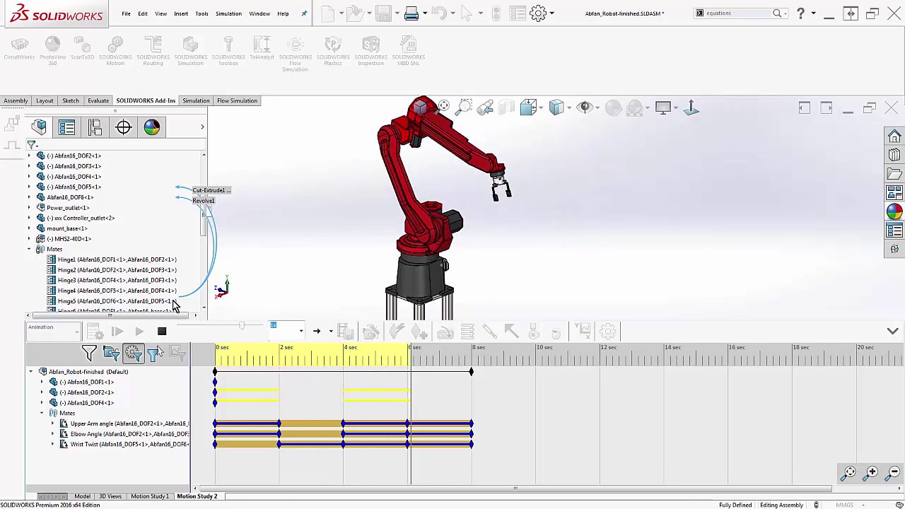 SOLIDWORKS Motion - Tips for Robots in Motion Simulation