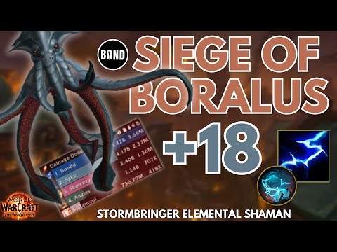 Siege of Boralus +18 - Stormbringer Elemental Shaman - TWW 11.0.7 Season 1