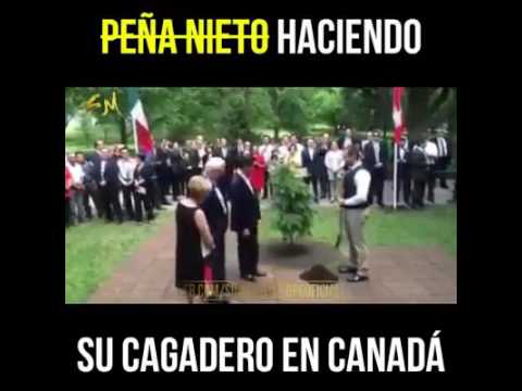 PEÑA NIETO HACIENDO SU CAGADERO EN CANADA