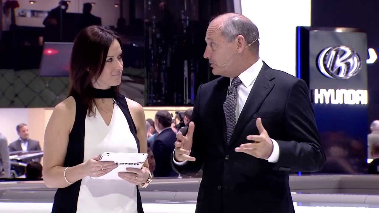 The McLaren 650S Spider is uncovered in Geneva