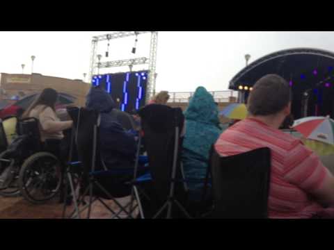 Soggy Proms on the prom Rhyl north Wales