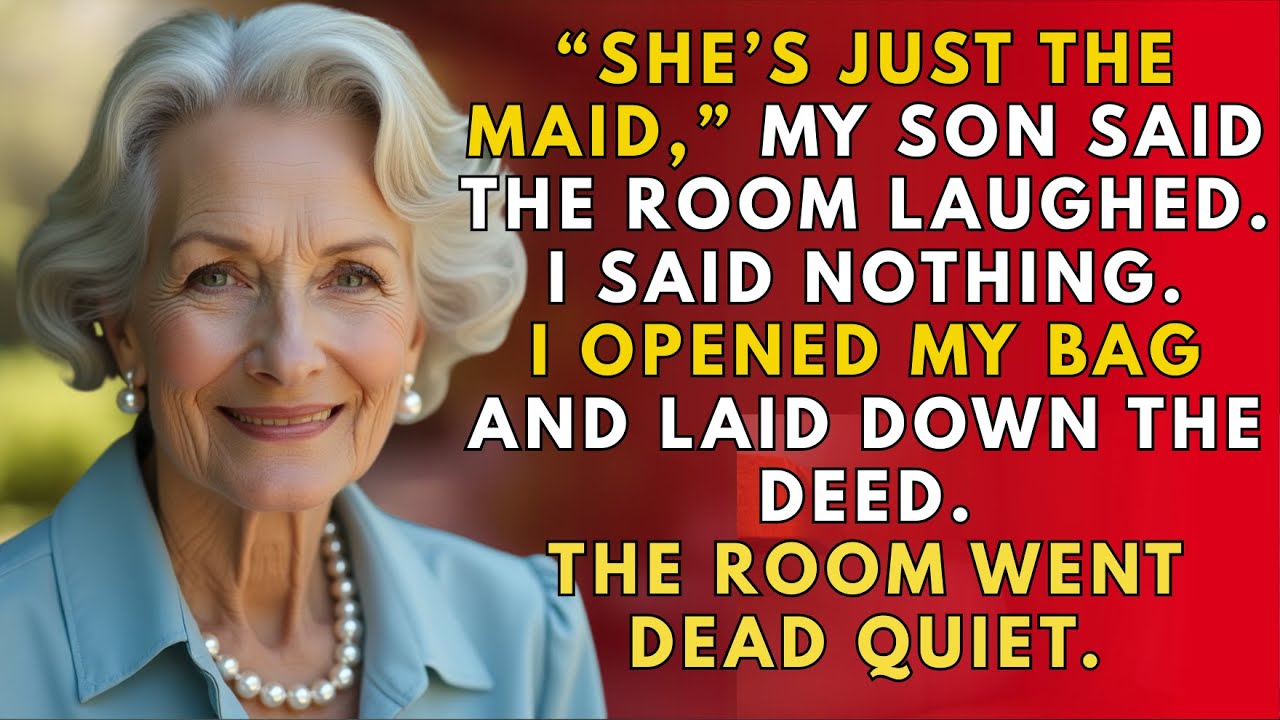 My Son Called Me "The Maid" At His Housewarming Party…But Everyone Went Silent When I Opened My Bag