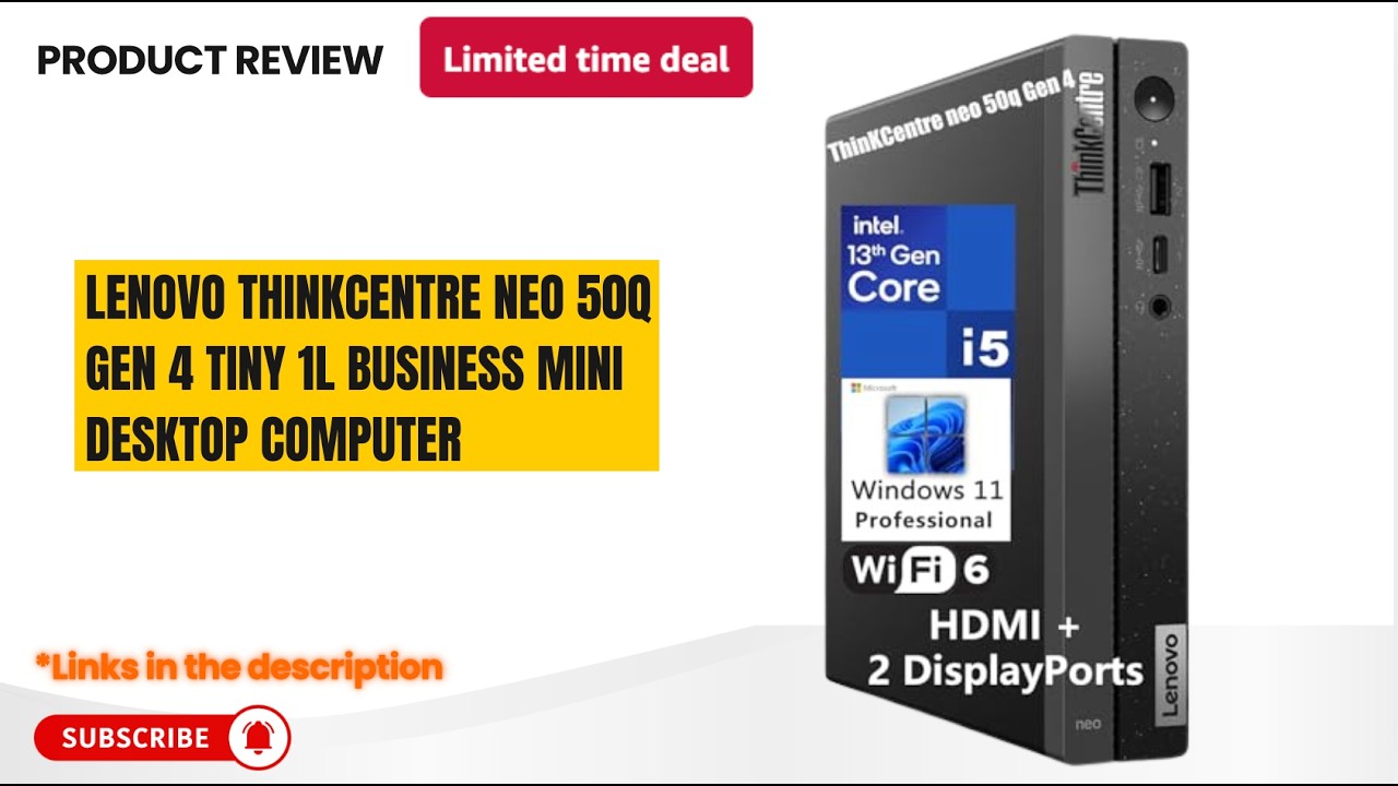 Lenovo ThinkCentre Neo 50q Gen 4 Review 🔥 Tiny 1L PC with BIG Power! (i5-13420H Beats i7?)